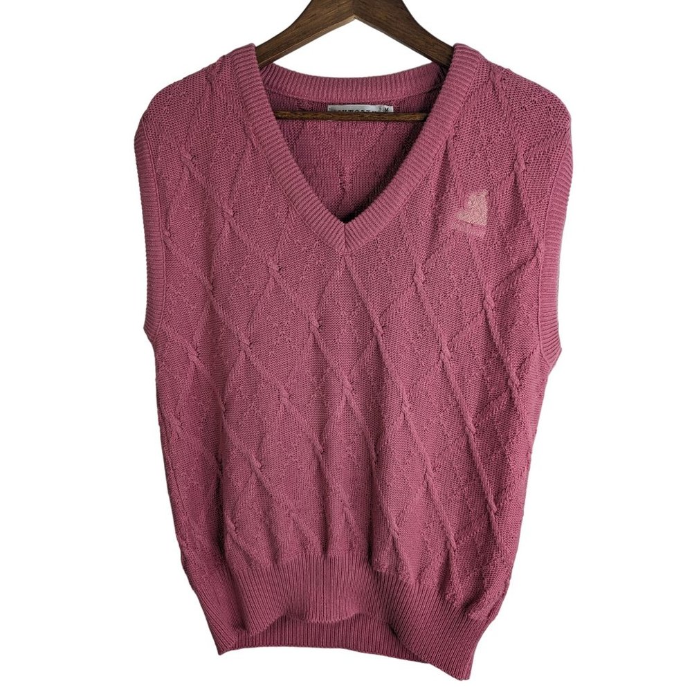 Ashworth Men's Mauve Sweater Vest Cotton Soft Sz M Made in the USA